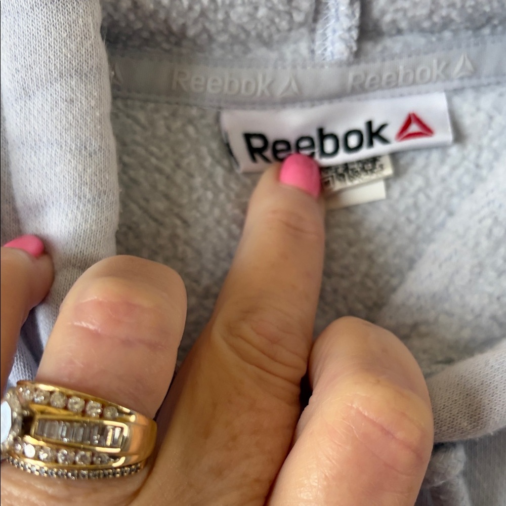 Women’s Reebok Light Blueish Hoodie Size Xl - Picture 2 of 6